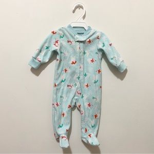 Carter's 🎀3 month Mint Polar Bear Fleece Sleeper🎀 baby clothes winter pajamas